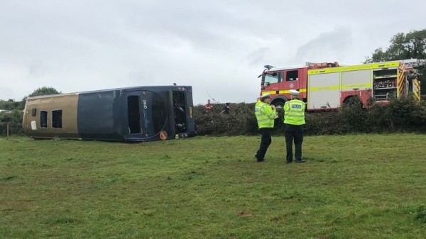 Major incident declared after double-decker bus overturns into field near Totnes, Devon
Major incident declared after double-decker bus overturns into field near Totnes, Devon