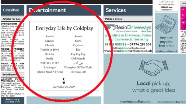 
                              Coldplay 'not touring' new album Everyday Life over climate change fears
                      