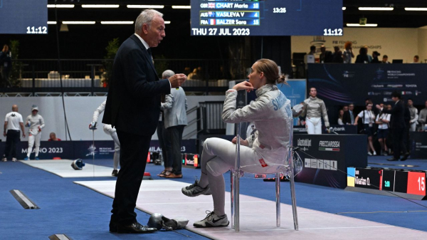 
      Ukraine&rsquo;s top fencer disqualified from world championships after refusing to shake hands with Russian opponent
    